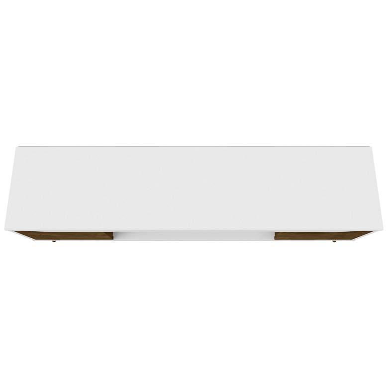 Image 6 Bradley 63"W White and Brown TV Stand with 2 Storage Shelves more views