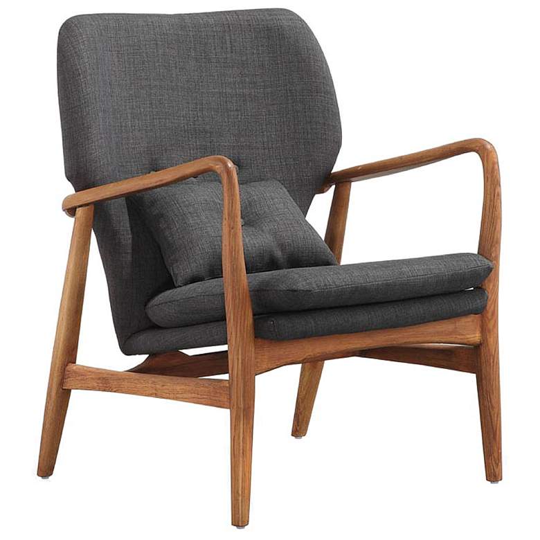 Image 1 Bradley Accent Chair in Charcoal and Walnut