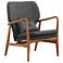 Bradley Accent Chair in Charcoal and Walnut