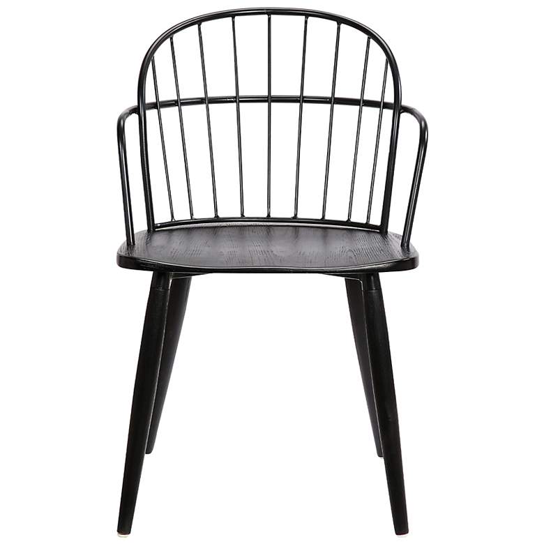 Image 3 Bradley Black Powder-Coated Steel Side Chair more views
