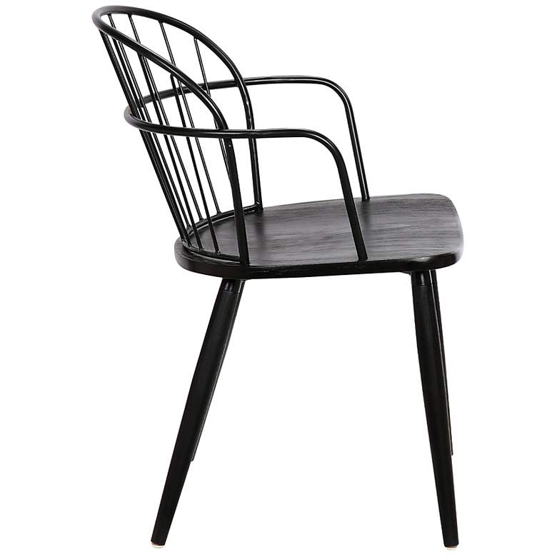 Image 4 Bradley Black Powder-Coated Steel Side Chair more views