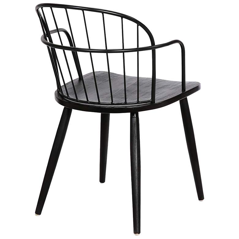 Image 5 Bradley Black Powder-Coated Steel Side Chair more views