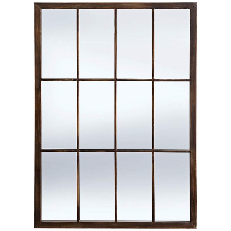 Image 1 Bradley Bronze 19 1/2" x 27 3/4" Window Panel Wall Mirror