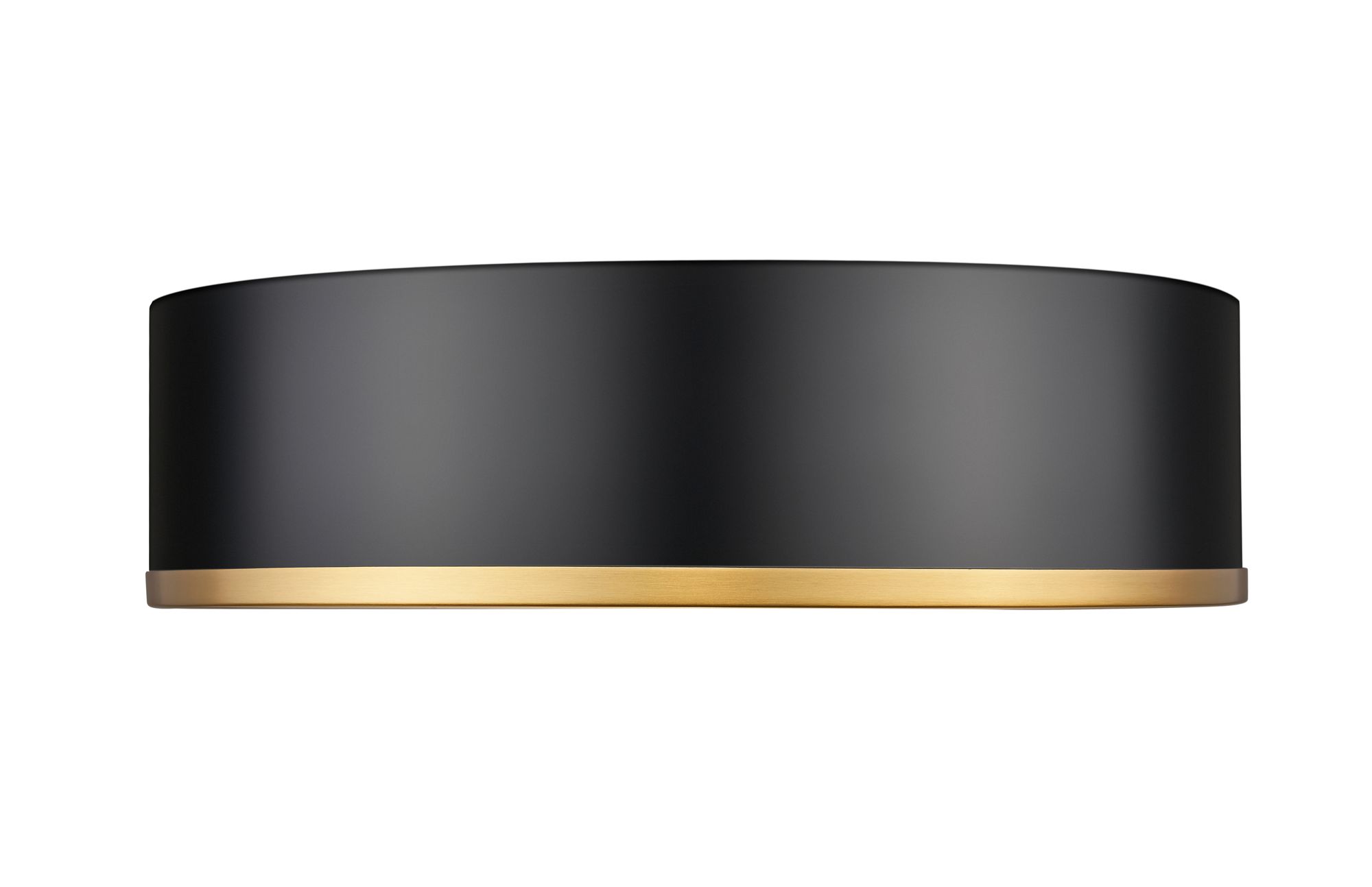 Image 4 Bradley by Z-Lite Matte Black + Modern Gold 16 inch 1 Light Flush Mount more views