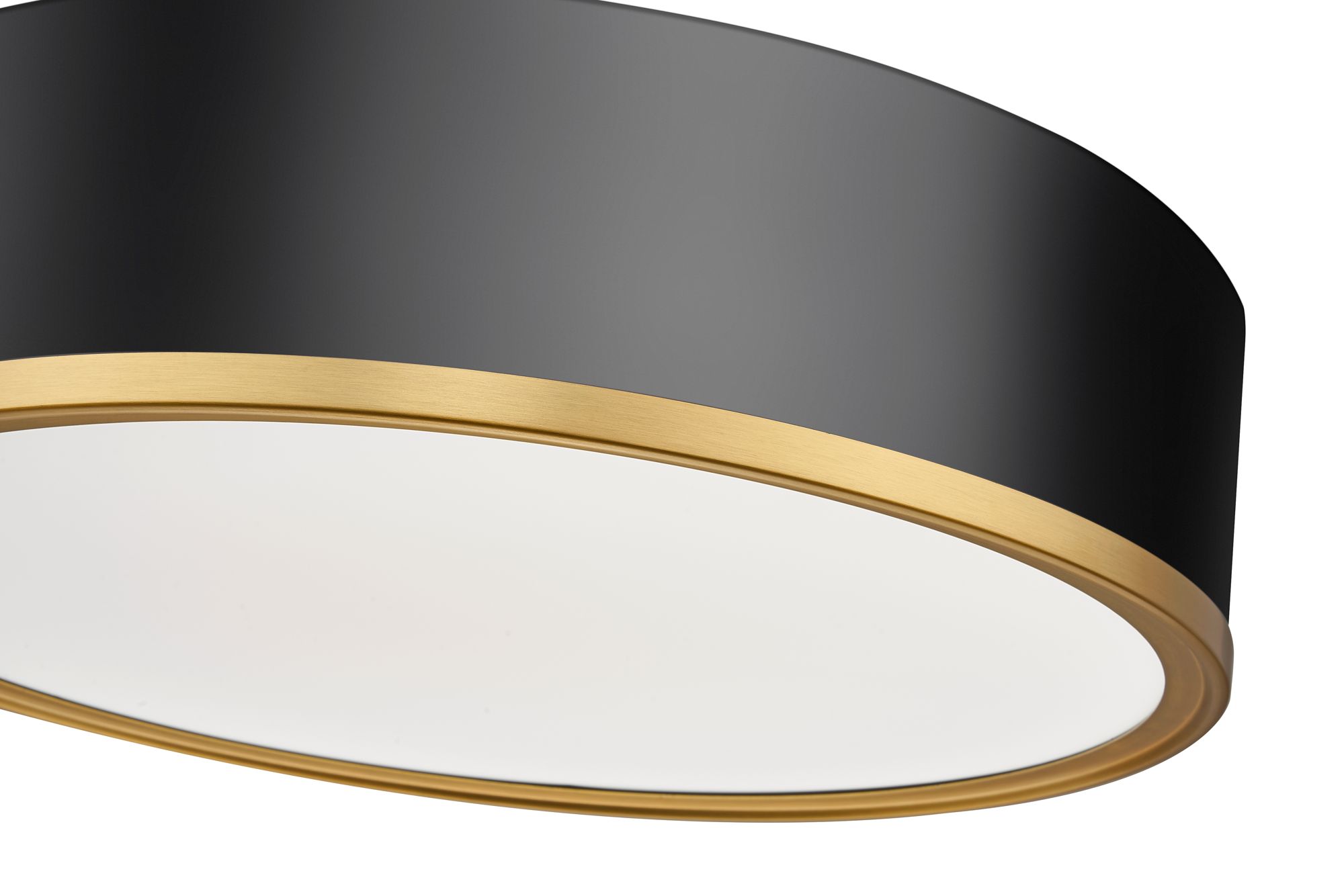 Image 6 Bradley by Z-Lite Matte Black + Modern Gold 16 inch 1 Light Flush Mount more views