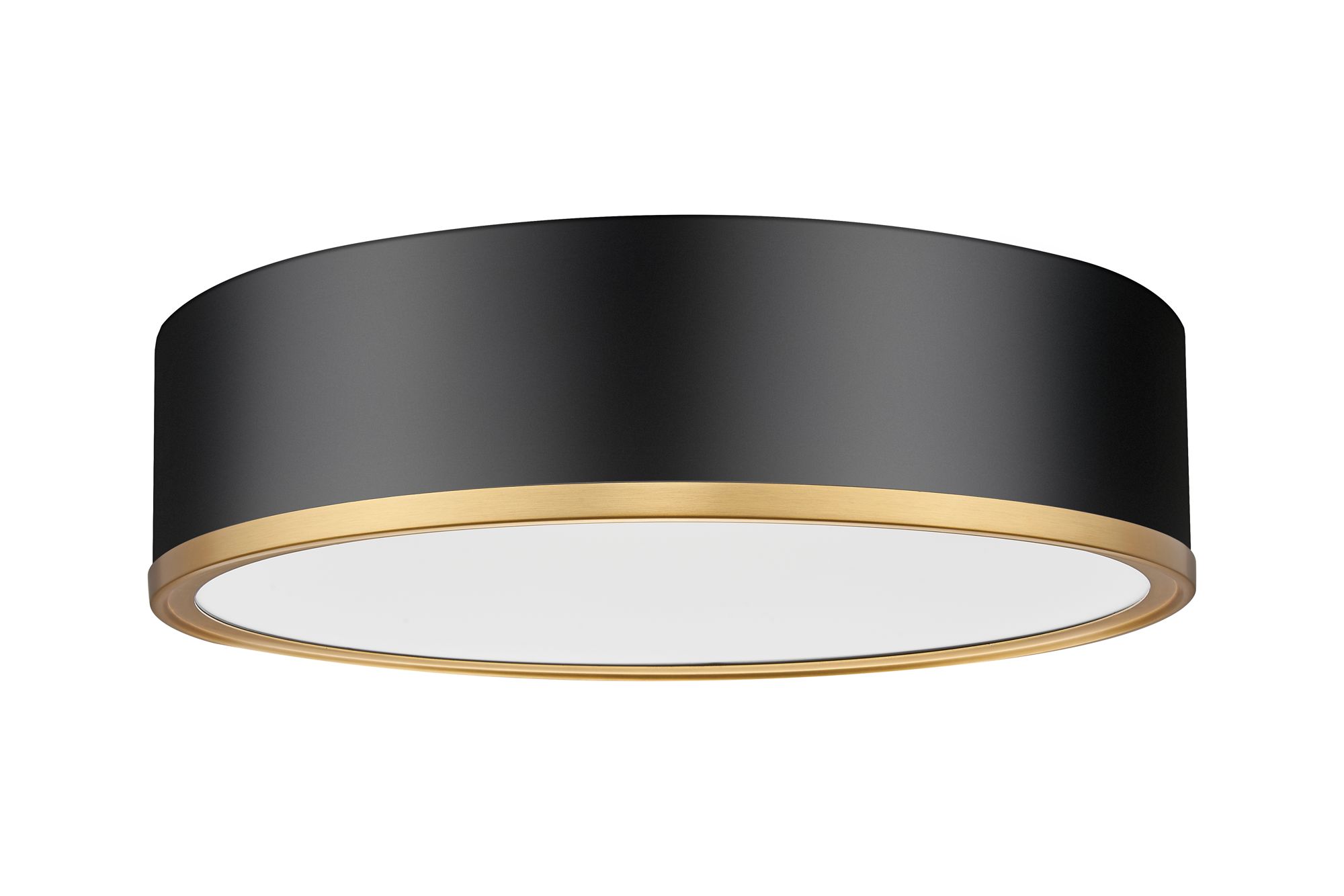 Image 7 Bradley by Z-Lite Matte Black + Modern Gold 16 inch 1 Light Flush Mount more views