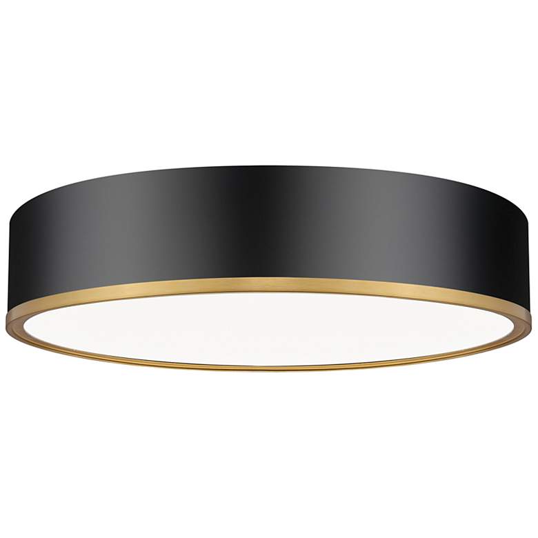 Image 2 Bradley by Z-Lite Matte Black + Modern Gold 20.25 inch 1 Light Flush Mount