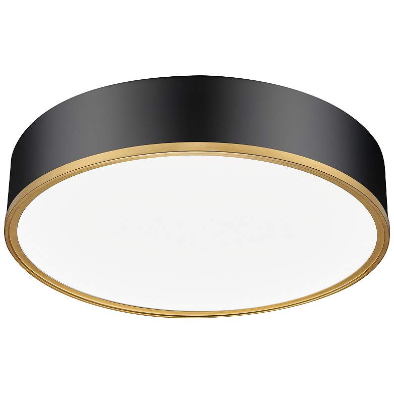 Image 6 Bradley by Z-Lite Matte Black + Modern Gold 20.25 inch 1 Light Flush Mount more views
