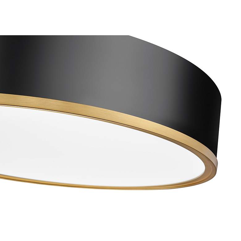 Image 7 Bradley by Z-Lite Matte Black + Modern Gold 20.25 inch 1 Light Flush Mount more views