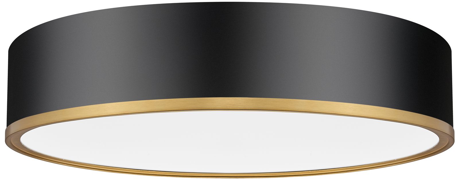 Bradley by Z-Lite Matte Black + Modern Gold 20.25 inch 1 Light Flush Mount
