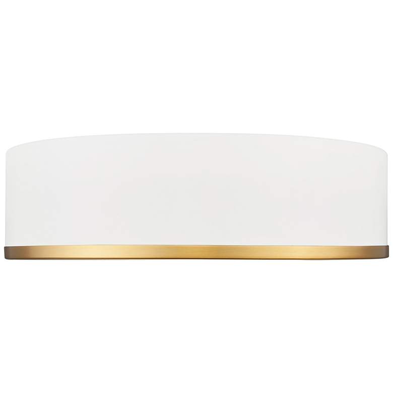 Image 5 Bradley by Z-Lite Matte White + Modern Gold 16 inch 1 Light Flush Mount more views
