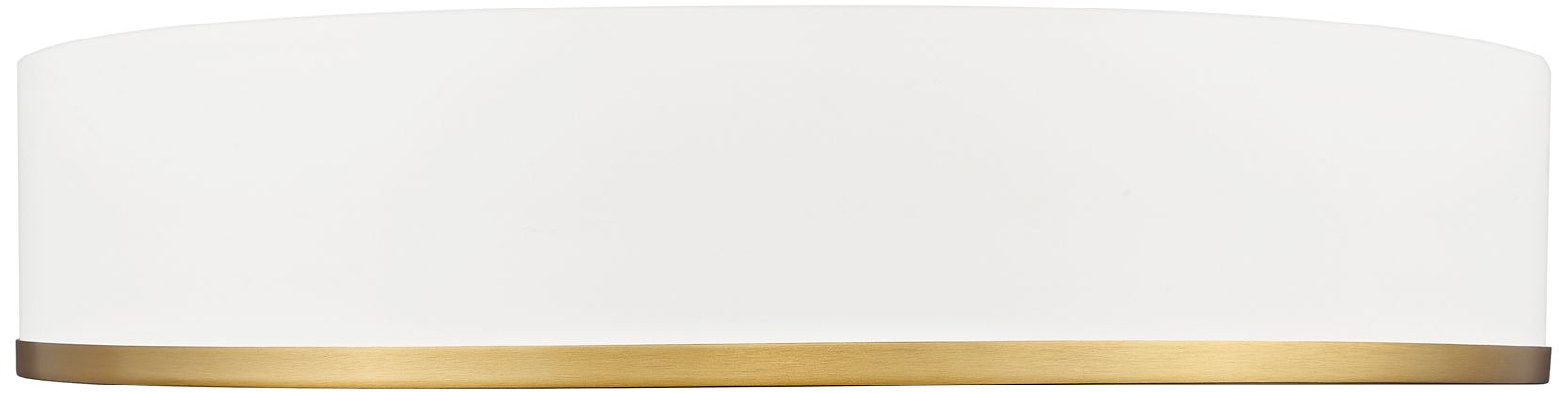 Image 3 Bradley by Z-Lite Matte White + Modern Gold 20.25 inch 1 Light Flush Mount more views