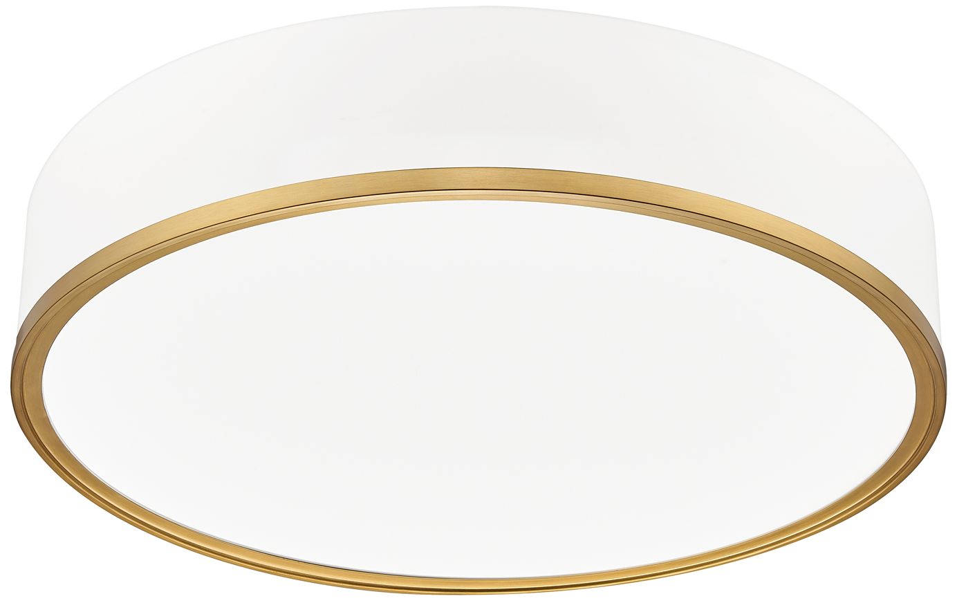 Image 4 Bradley by Z-Lite Matte White + Modern Gold 20.25 inch 1 Light Flush Mount more views
