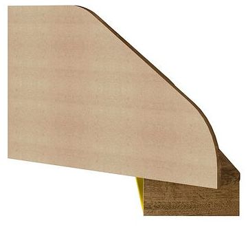 Image 6 Bradley Floating 2-pc Cubicle Desk with Keyboard Shelf in Brown and Yellow more views
