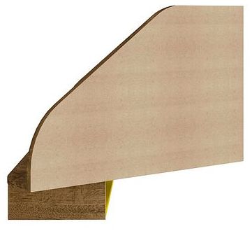 Image 7 Bradley Floating 2-pc Cubicle Desk with Keyboard Shelf in Brown and Yellow more views