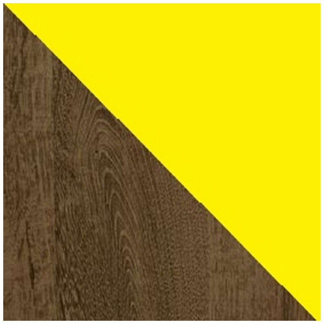 Bradley Floating 2-pc Cubicle Desk with Keyboard Shelf in Brown and Yellow