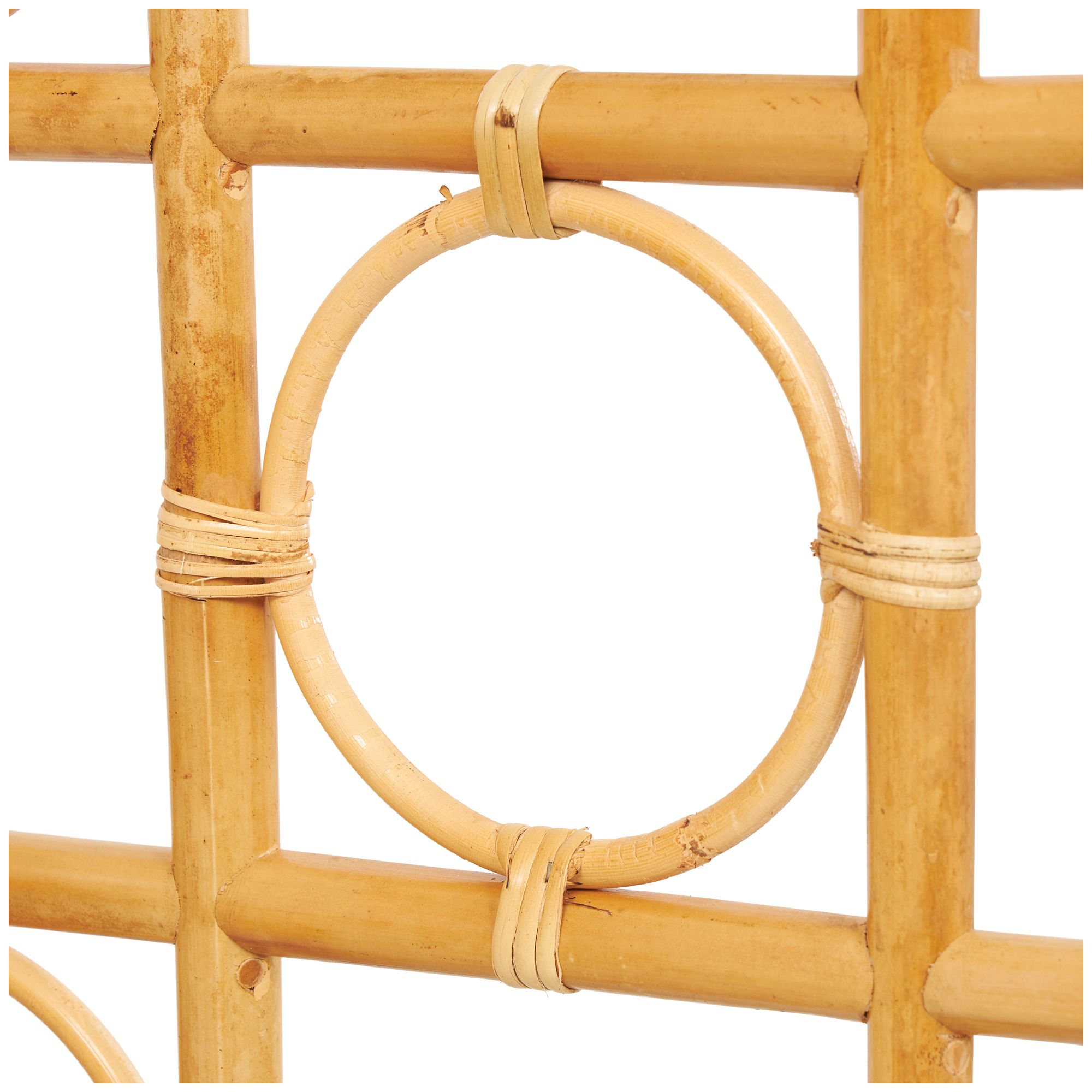 Image 3 Bradley Oiled Brown Rattan 71"H 3-Panel Room Divider Screen more views