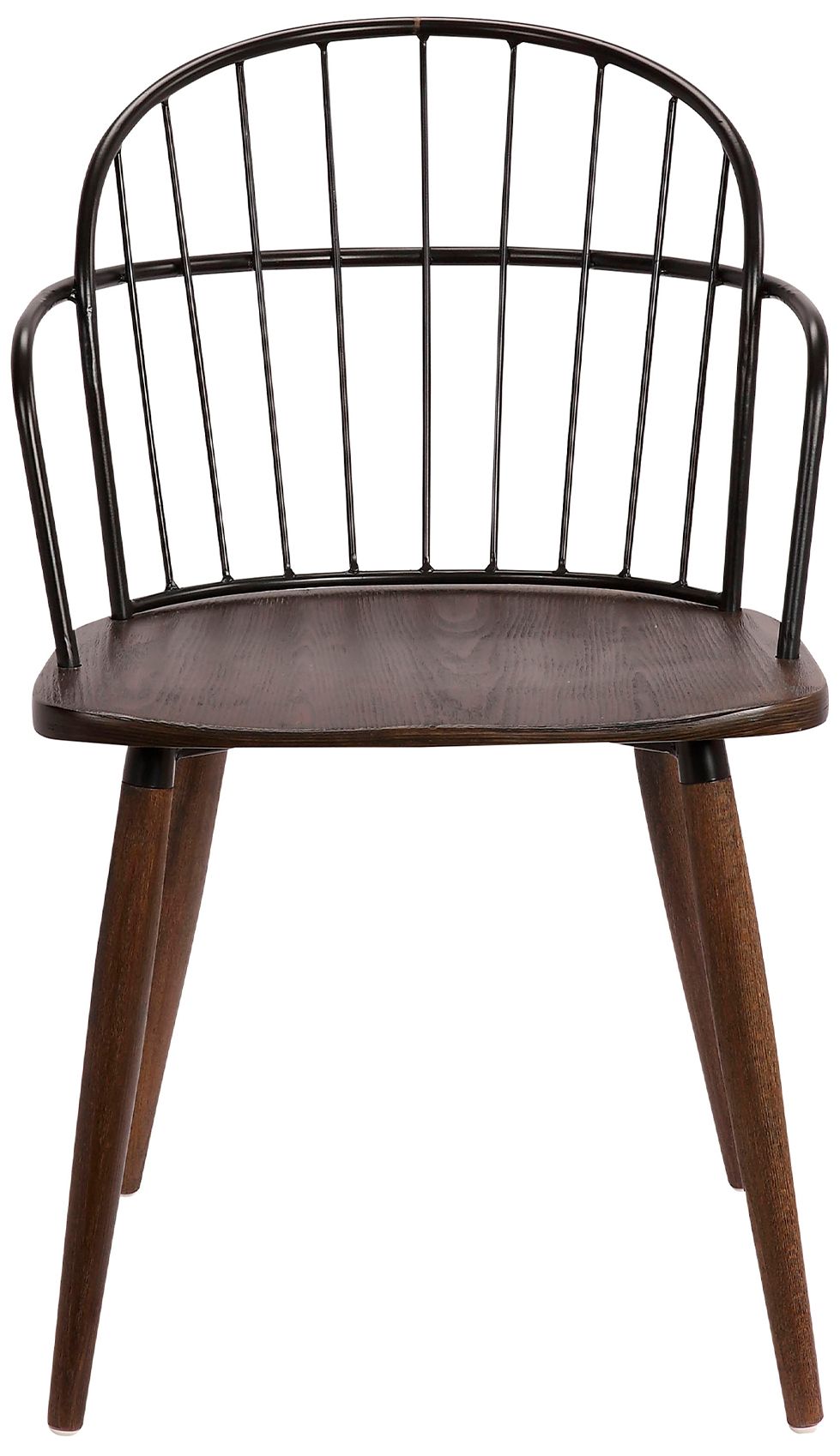 Image 3 Bradley Side Chair in Walnut Glazed Wood and Black Powder Coated Finish more views