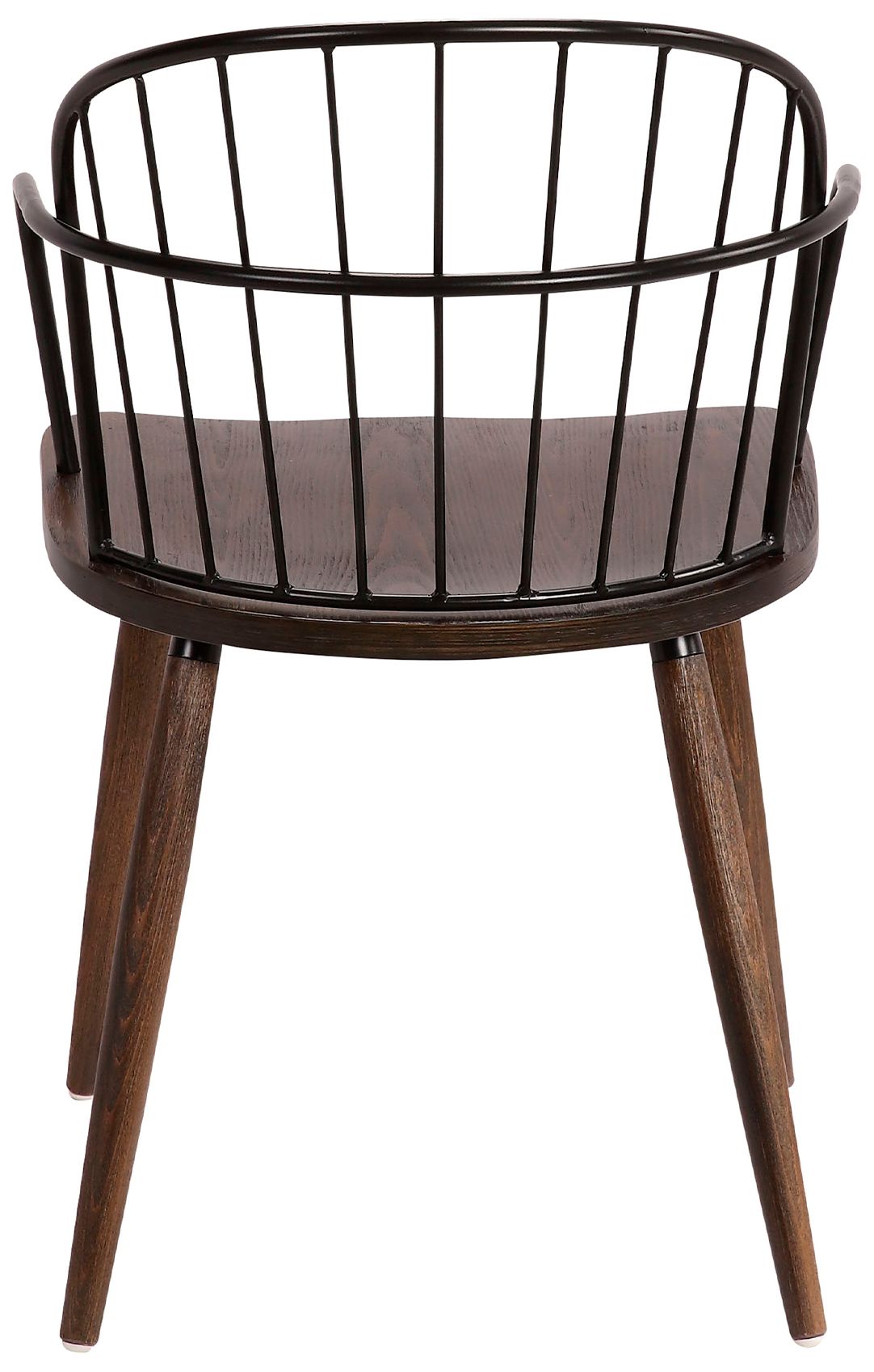 Image 6 Bradley Side Chair in Walnut Glazed Wood and Black Powder Coated Finish more views