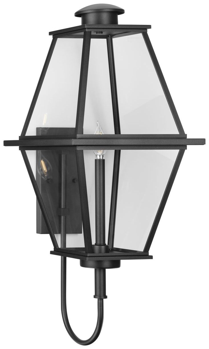 Image 5 Bradshaw Collection One-Light Clear Glass Large Outdoor Wall Lantern more views