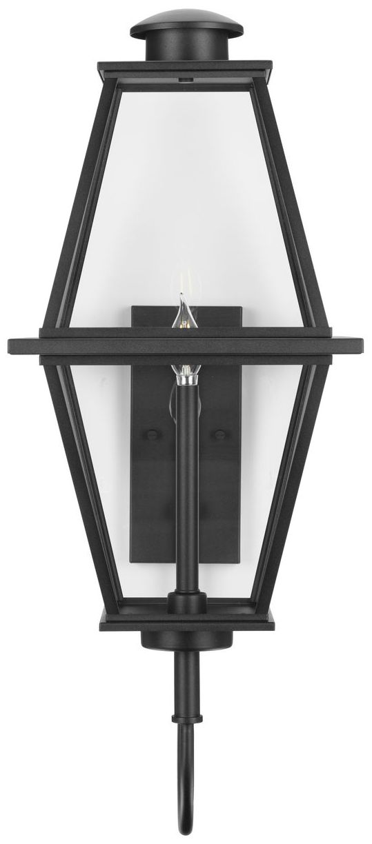 Image 6 Bradshaw Collection One-Light Clear Glass Large Outdoor Wall Lantern more views