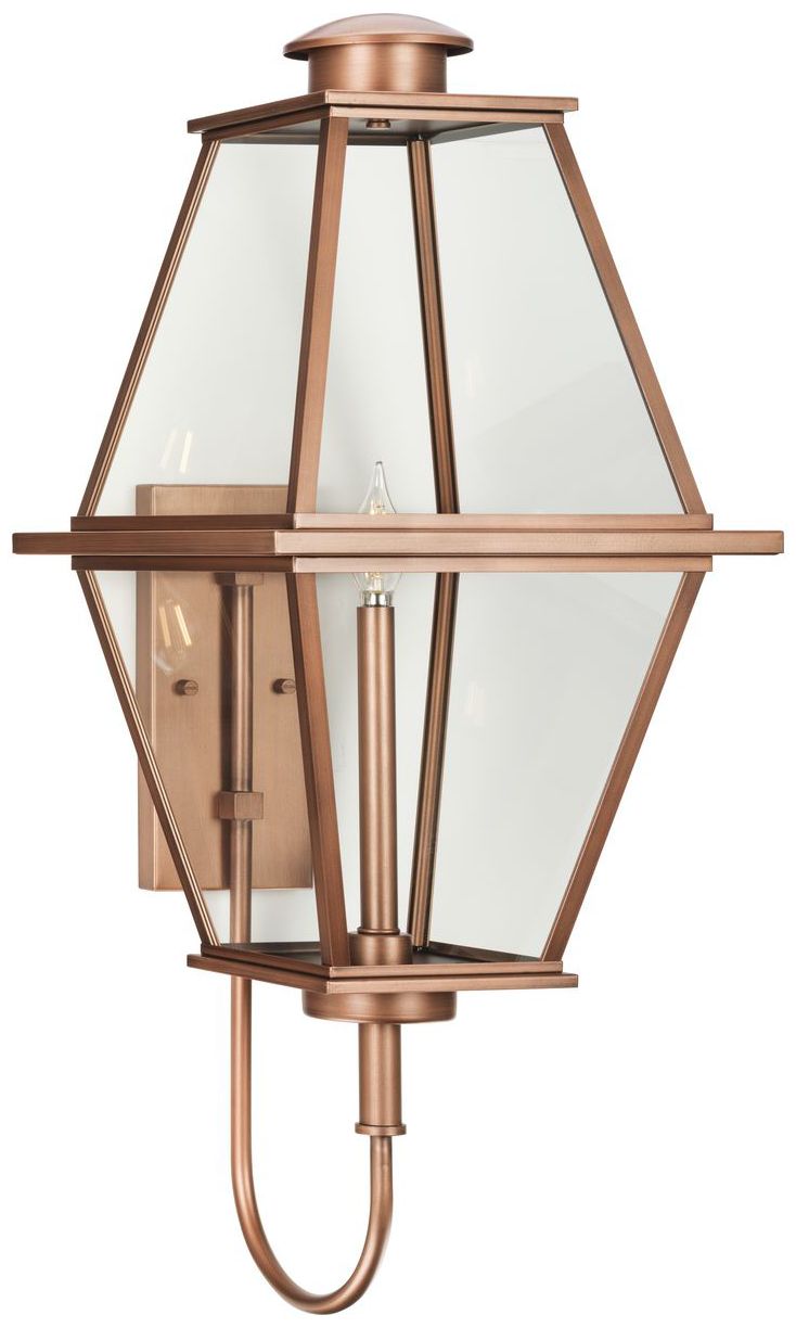 Image 3 Bradshaw Collection One-Light Clear Glass Large Outdoor Wall Lantern more views
