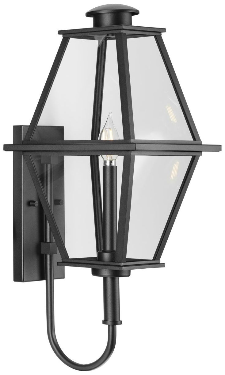 Bradshaw Collection One-Light Clear Glass Medium Outdoor Wall Lantern