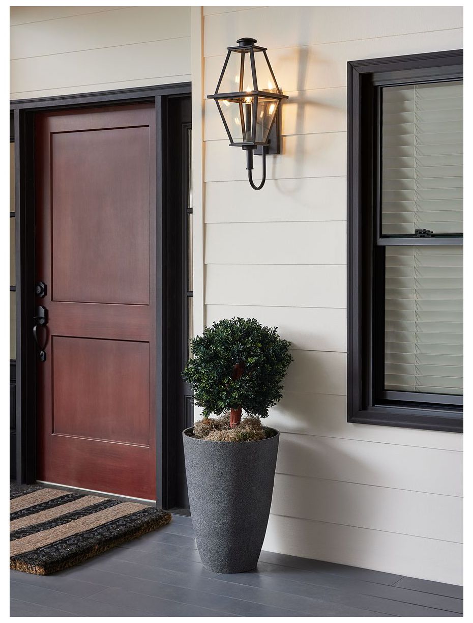 Image 2 Bradshaw Collection One-Light Clear Glass Medium Outdoor Wall Lantern more views