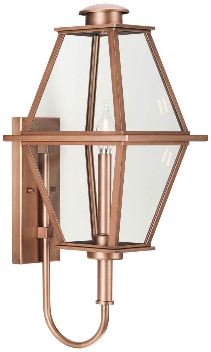 Bradshaw Collection One-Light Clear Glass Medium Outdoor Wall Lantern