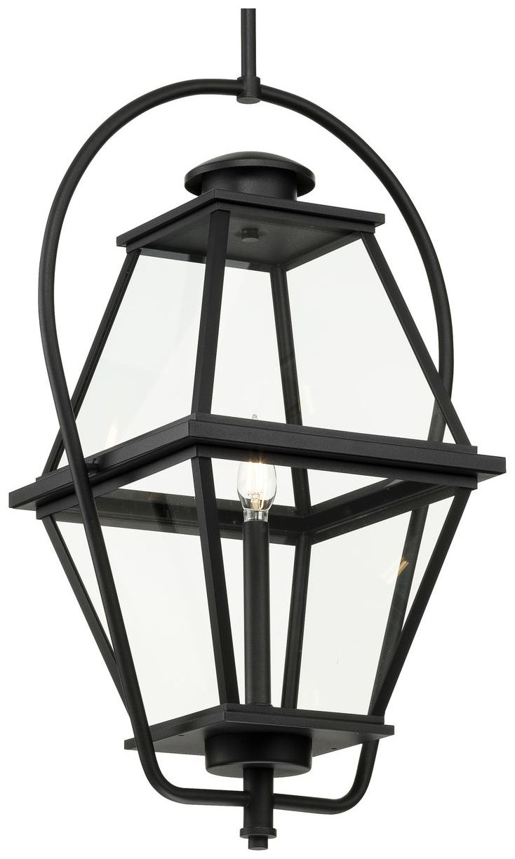 Bradshaw Collection One-Light Clear Glass Outdoor Hanging Lantern