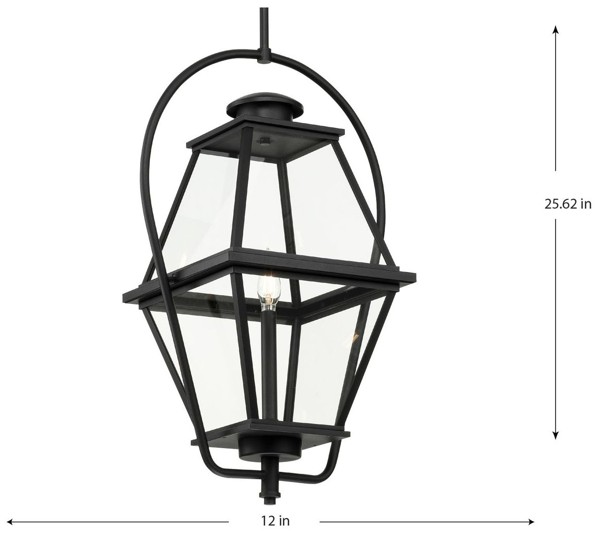 Image 5 Bradshaw Collection One-Light Clear Glass Outdoor Hanging Lantern more views