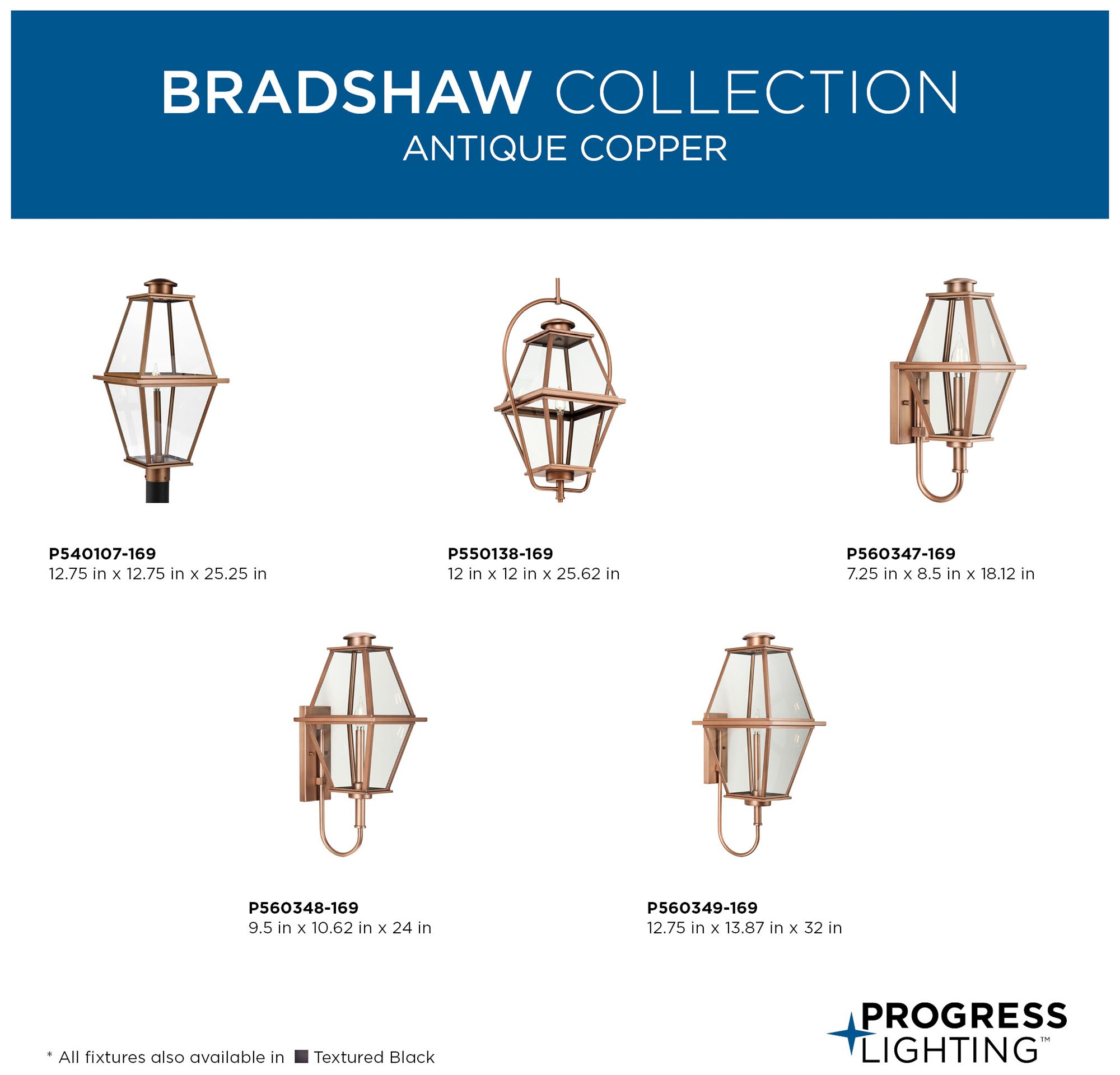 Bradshaw Collection One-Light Clear Glass Outdoor Post Lantern