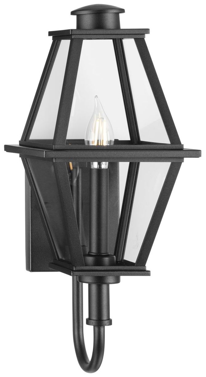Bradshaw Collection One-Light Clear Glass Small Outdoor Wall Lantern