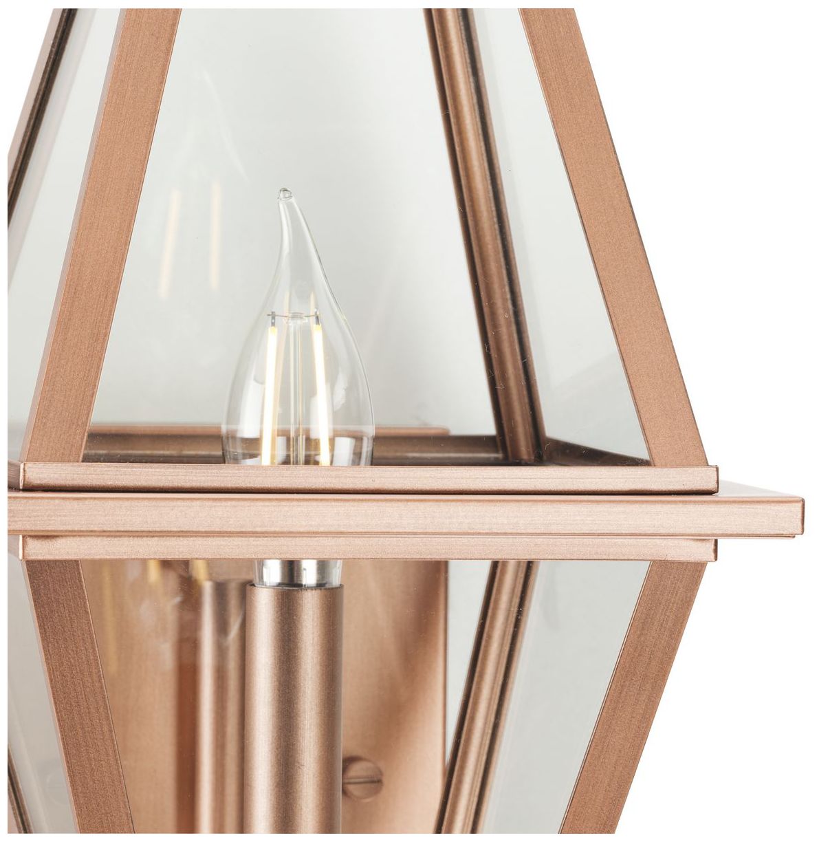 Image 7 Bradshaw Collection One-Light Clear Glass Small Outdoor Wall Lantern more views