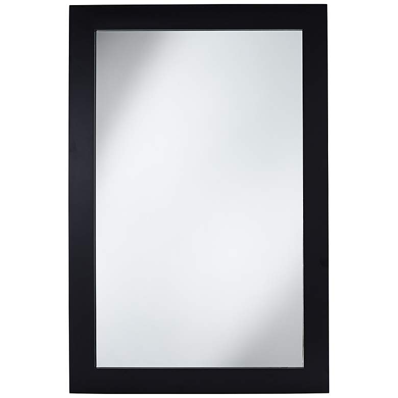 Image 1 Bradwick Black 24 inch x 36 inch Wood Wall Mirror
