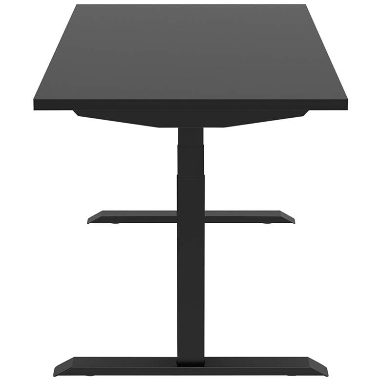 Image 1 Braeden 60 inch Wide Black Adjustable Stand-Up Desk with USB
