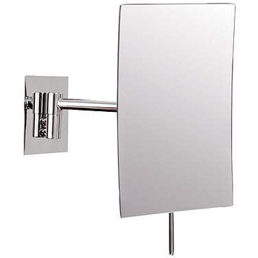 Braedyn Polished Nickel 3x Magnified Makeup Wall Mirror