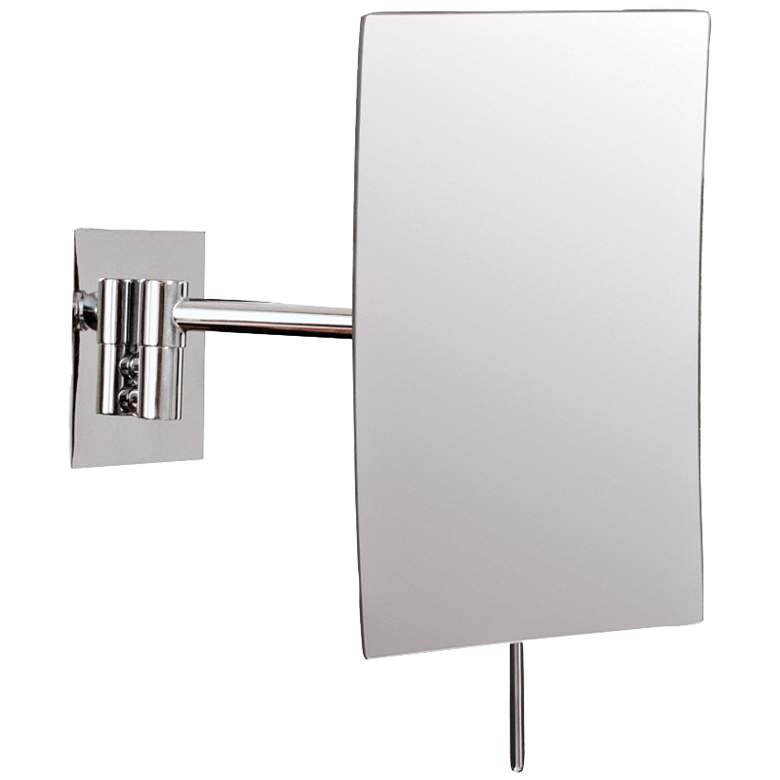 Image 1 Braedyn Polished Nickel 3x Magnified Makeup Wall Mirror