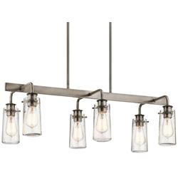 Braelyn 34&quot;W Classic Pewter Kitchen Island Light Chandelier
