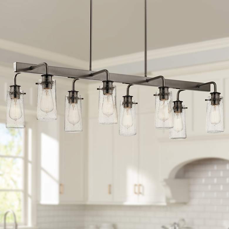 Image 1 Braelyn 42"W Classic Pewter Kitchen Island Light Chandelier