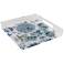 Braganza Clear Blue Animals and Florals Decorative Tray