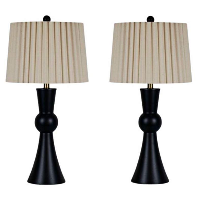 Image 1 Brahe Black Metal Table Lamps Set of 2