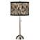 Braided Jute Giclee Brushed Nickel Table Lamp