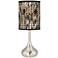 Braided Jute Giclee Droplet Table Lamp