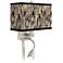 Braided Jute Giclee Glow LED Reading Light Plug-In Sconce
