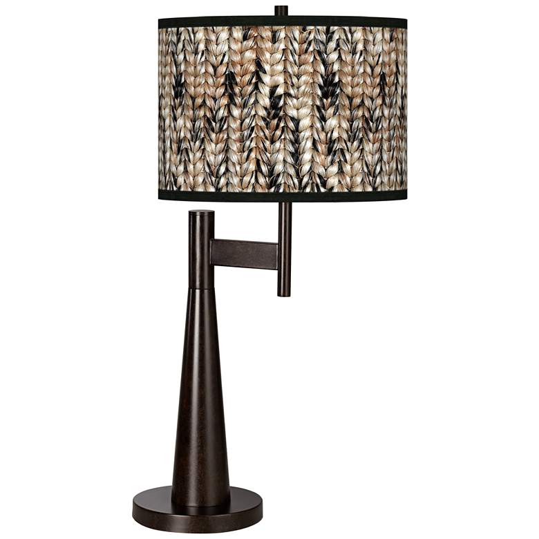 Image 1 Braided Jute Giclee Novo Table Lamp