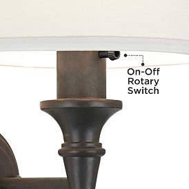 Image2 of Braidy Bronze Plug-In Wall Sconce with Vita Cord Cover more views