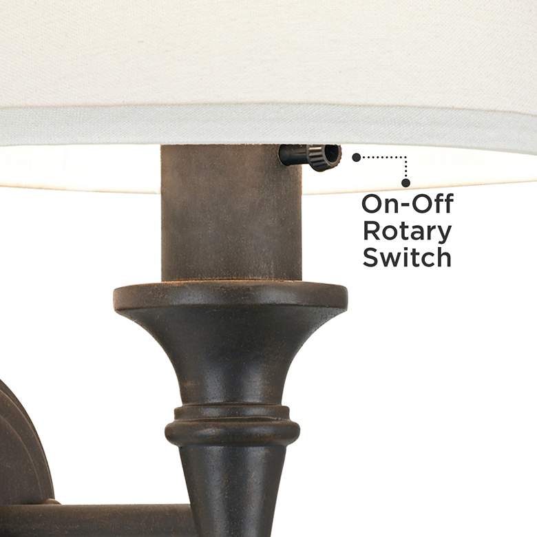 Image 2 Braidy Bronze Plug-In Wall Sconce with Vita Cord Cover more views