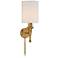 Braidy Warm Gold Plug-in Wall Sconce with Cord Cover