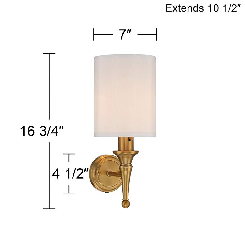 Image 7 Braidy Warm Gold Plug-in Wall Sconce with Cord Cover more views